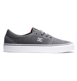 Tenisky DC Shoes Trase Suede Panske Siva Siva Červené | DC-0618593