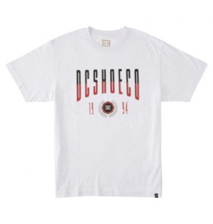 Tricko DC Shoes Dropout Panske Biele | DC-3172589