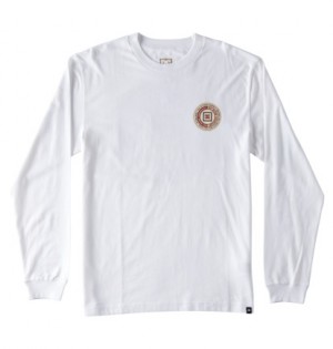Tricko DC Shoes Old Head Long Sleeve Panske Biele | DC-6548921