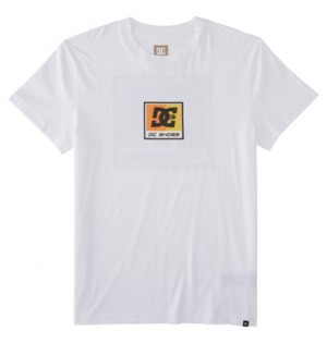Tricko DC Shoes Racer Panske Biele | DC-7401823