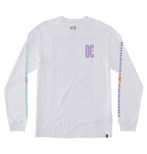 Tricko DC Shoes Sportster Long Sleeve Panske Biele | DC-4823971